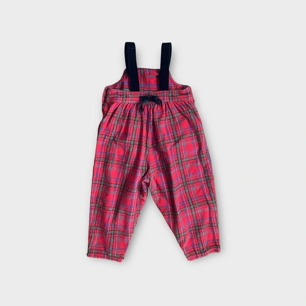 OshKosh B’gosh Vintage Plaid Holiday Red Romper